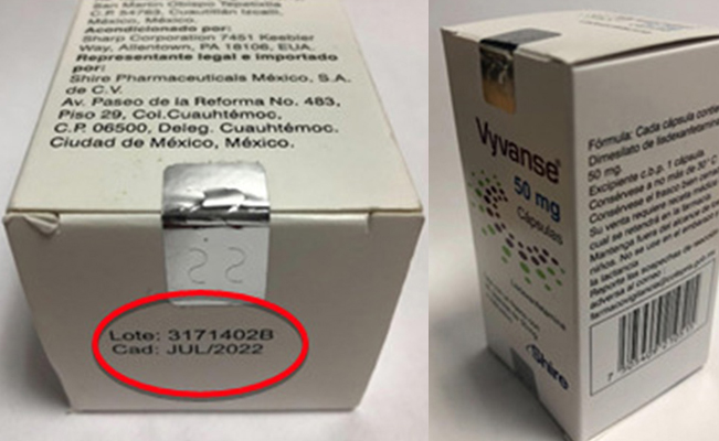 Alerta COFEPRIS por falsificación de medicamento utilizado para déficit de atención