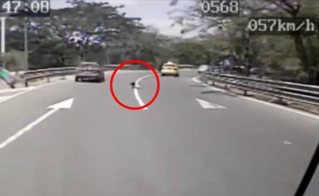 De terror: pequeñita sale disparada de un taxi en movimiento