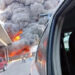 Trenazo deja 50 autos quemados, mil evacuados y 6 intoxicados