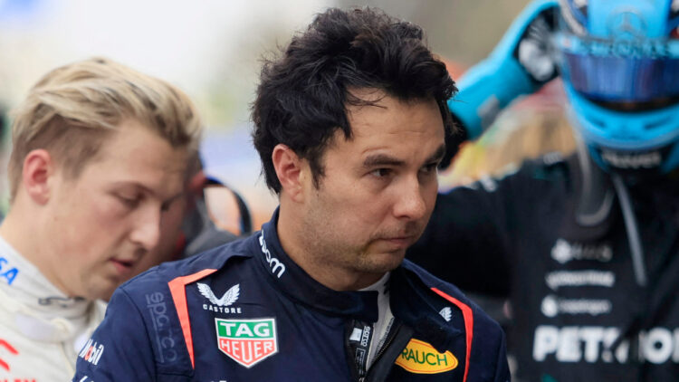 Checo Pérez en el fondo del GP de México 2024